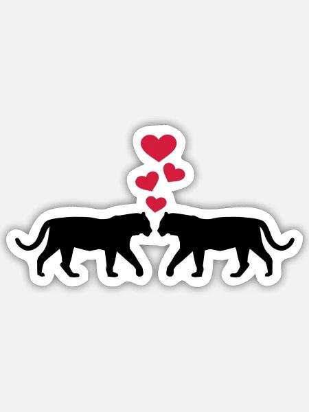 Tiger - Sticker taille S (10 x 10 cm) - blanc mat