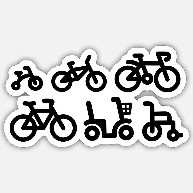Evolution vélo de course cyclisme vélo de course - Sticker taille S (10 x 10 cm) - blanc mat