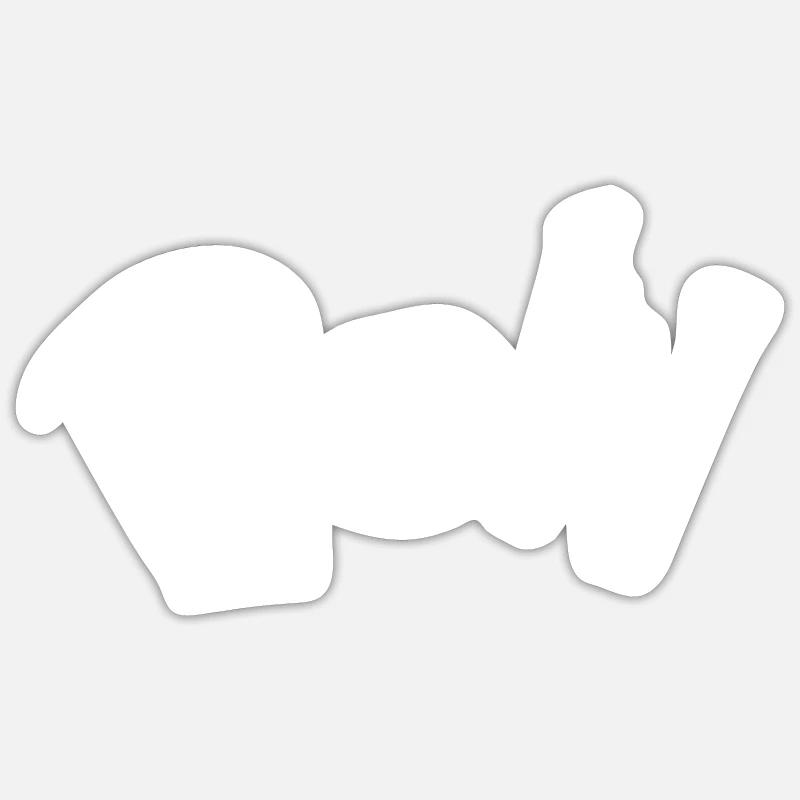 POW - Sticker Größe S (10 x 10 cm) - Mattweiß