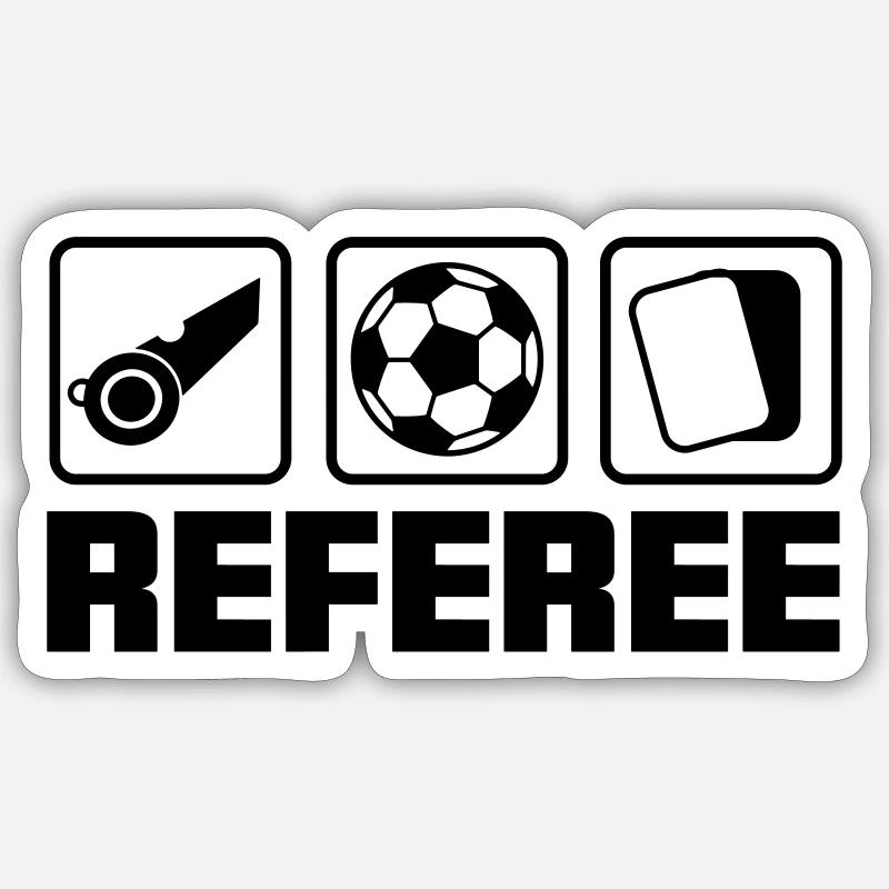 L’arbitre - Sticker taille S (10 x 10 cm) - blanc mat
