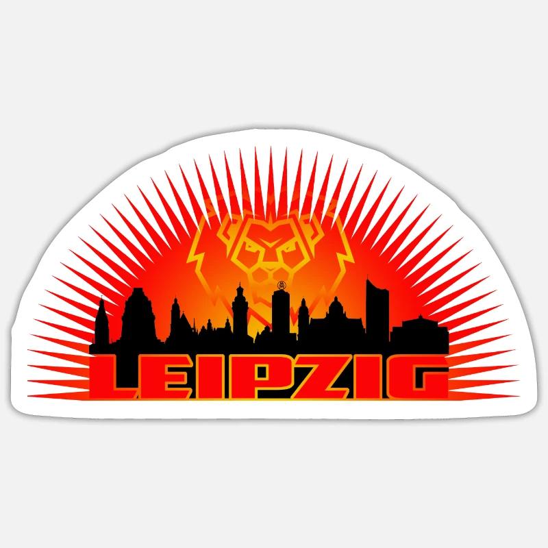 Leipzig - Sticker taille S (10 x 10 cm) - blanc mat