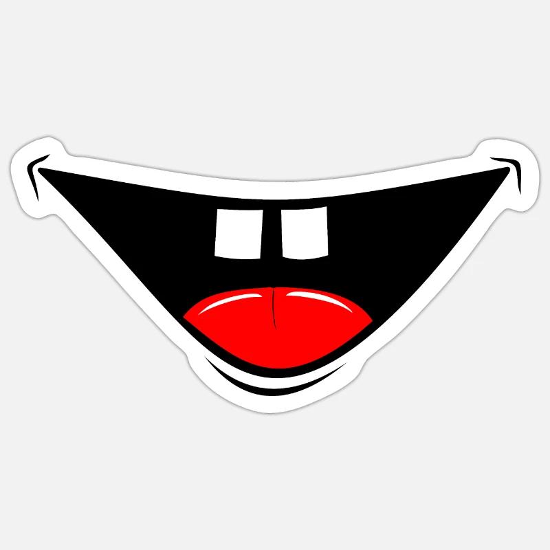 Mask Comic Laughter Sticker size S (10 x 10 cm)