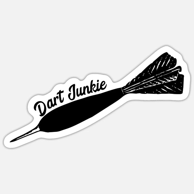 Fléchettes, fléchettes, fléchettes, t-shirt de fléchettes, chemise de fléchettes Sticker taille S (10 x 10 cm)