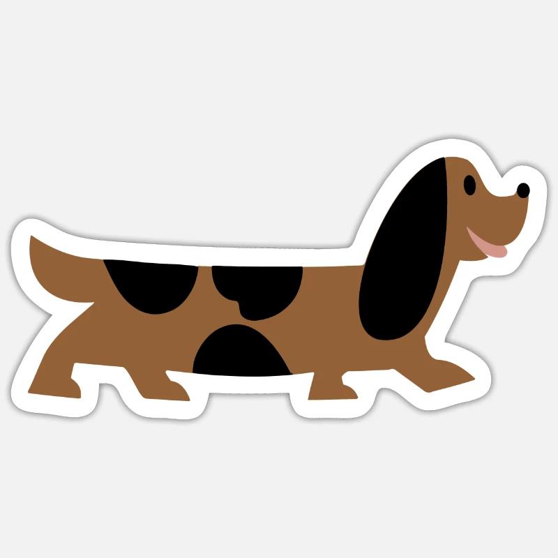 dackel Sticker Größe S (10 x 10 cm)