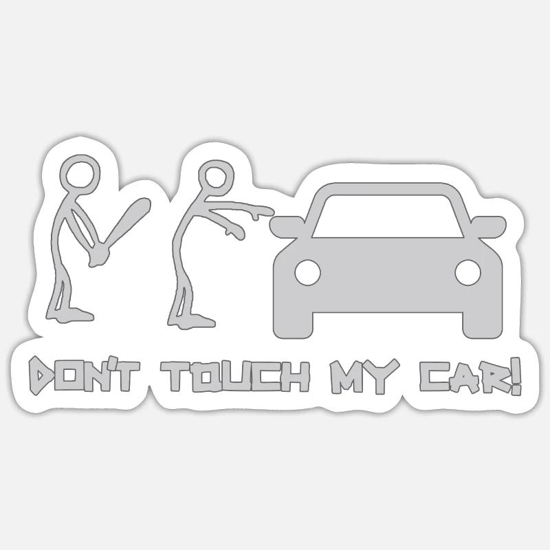 Ne touchez pas - Sticker taille S (10 x 10 cm) - blanc mat
