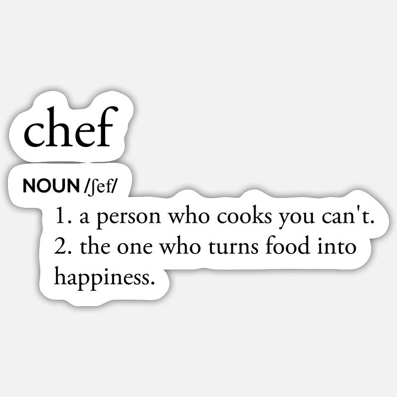 chef Sticker size S (10 x 10 cm)