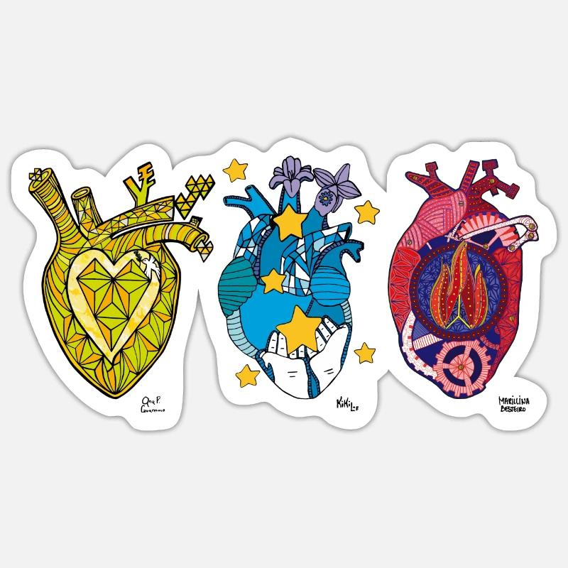 Borrowed Hearts Sticker size S (10 x 10 cm)