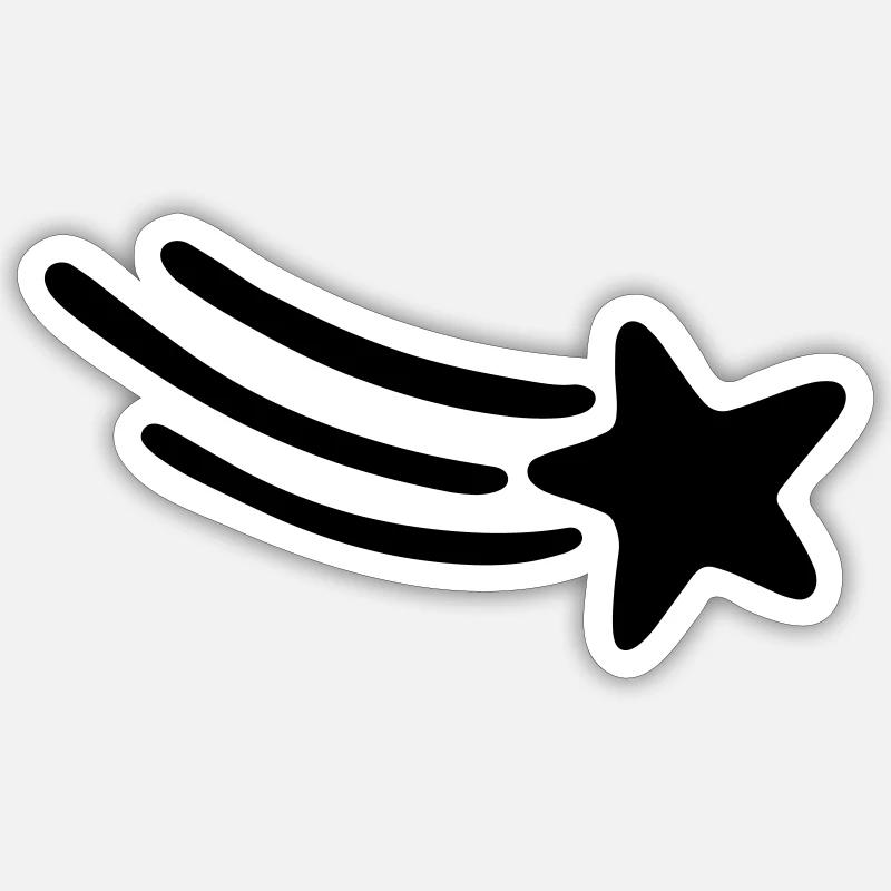 star shooting star Sticker size S (10 x 10 cm)