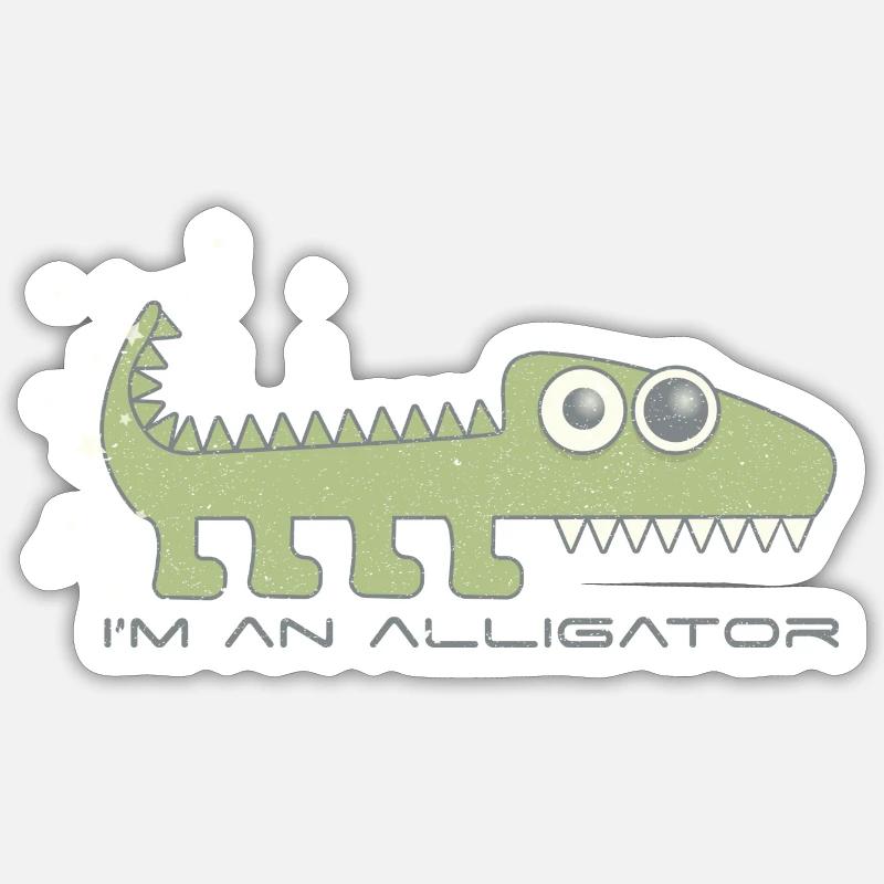 Ich bin ein Alligator Sticker Größe S (10 x 10 cm)