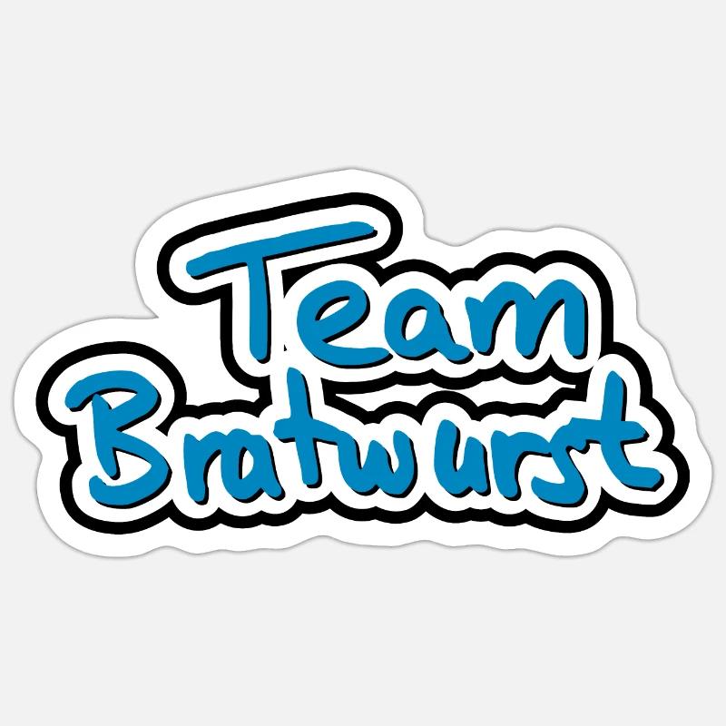 Équipe Bratwurst - Sticker taille S (10 x 10 cm) - blanc mat