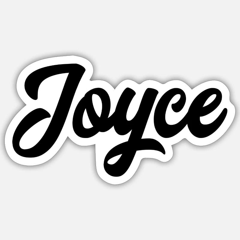 Joyce Custom Text Birthday Name - Sticker size S (10 x 10 cm) - white matte