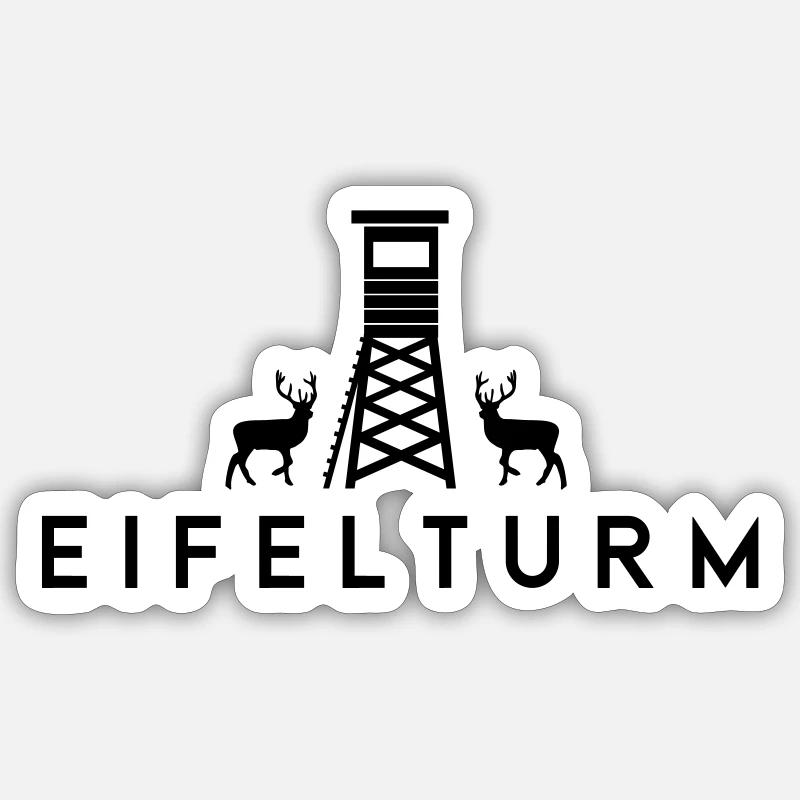 Eifelturm | Jägerstand in der Eifel | Farbwechsel Sticker Größe S (10 x 10 cm)