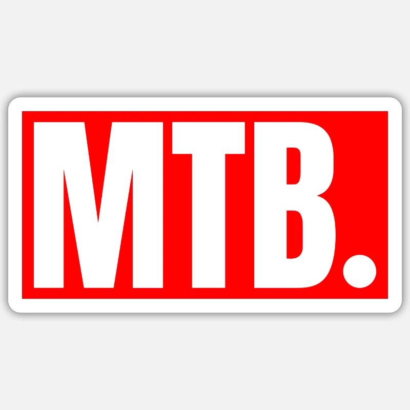 Mtb - Sticker size S (10 x 10 cm) - white matte