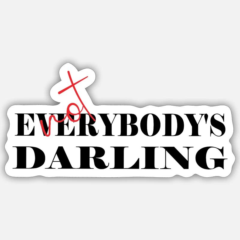 No Everybody’s Darling - Sticker taille S (10 x 10 cm) - blanc mat