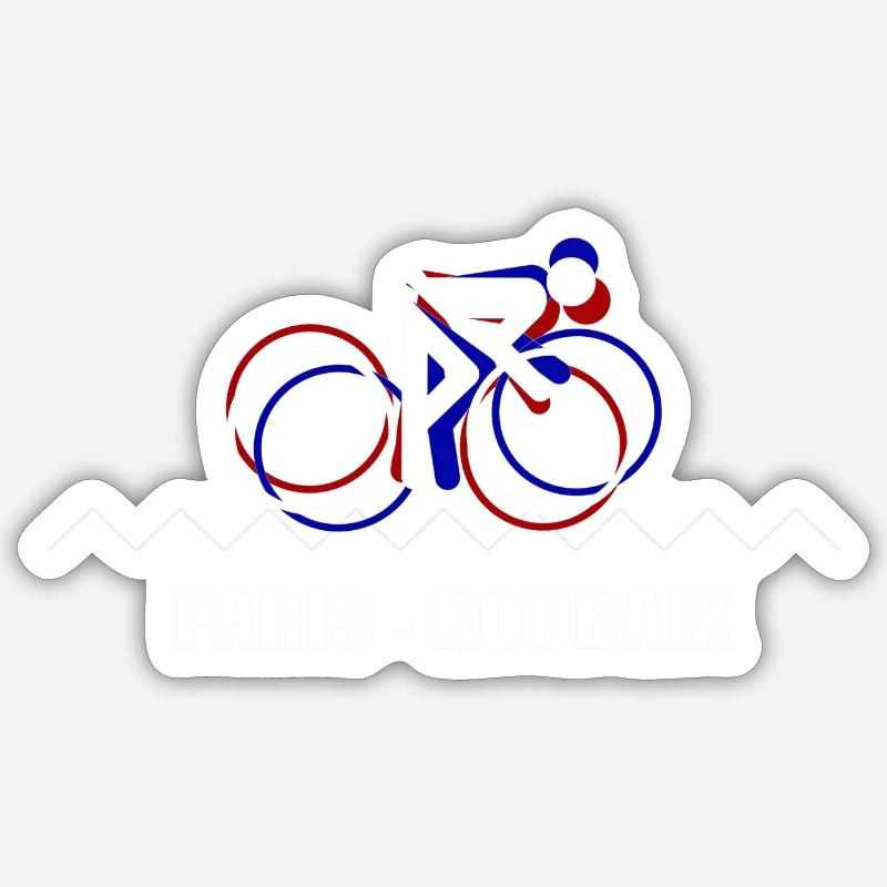 Circuit De Course Paris Roubaix cycliste Sticker taille S (10 x 10 cm)
