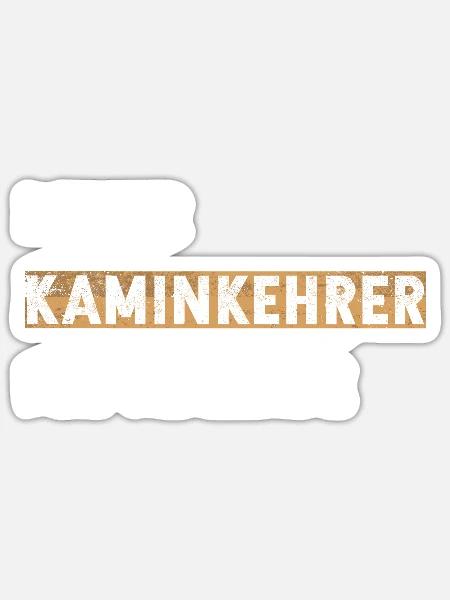Kaminkehrer, Schornsteinfeger, Kaminfeger Geschenk - Sticker Größe S (10 x 10 cm) - Mattweiß