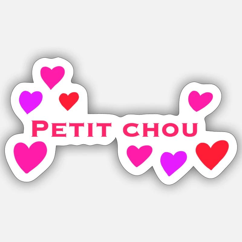 Petit chou - Sticker taille S (10 x 10 cm) - blanc mat