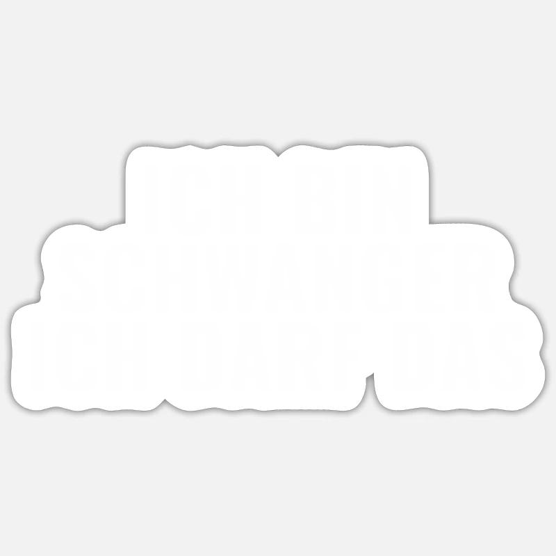 ICH BIN SCHWANGER Sticker Größe S (10 x 10 cm)