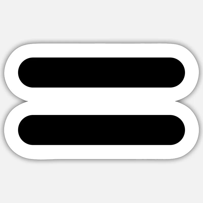 Equal sign symbols - Sticker size S (10 x 10 cm) - white matte