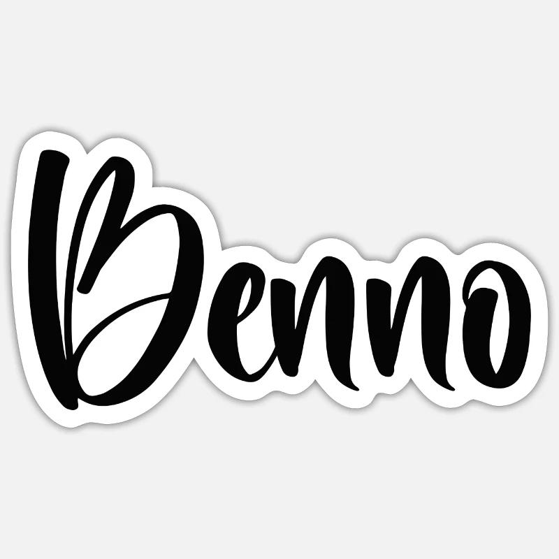 Prénom - Benno - Sticker taille S (10 x 10 cm) - blanc mat