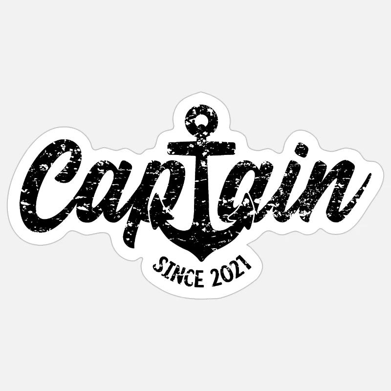 2021 CAPTAIN SINCE - Sticker size S (10 x 10 cm) - white matte