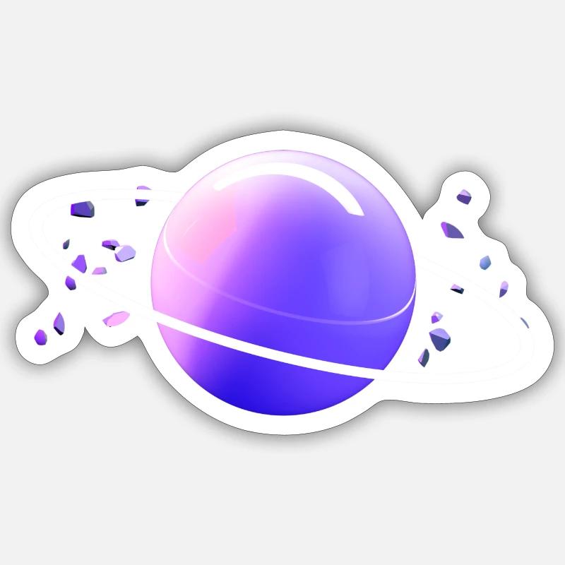 Univers spatial Orbite astronaute planète espace Sticker taille S (10 x 10 cm)