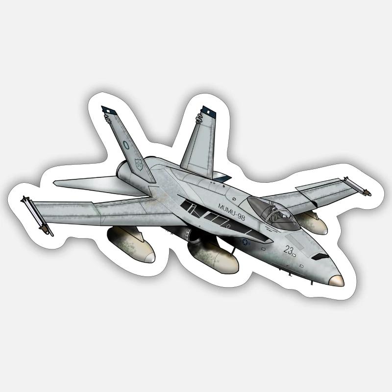Jet Düsenjet Flugzeug Geschenkidee Geschenk - Sticker Größe S (10 x 10 cm) - Mattweiß
