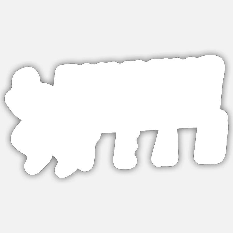 running team - Sticker taille S (10 x 10 cm) - blanc mat