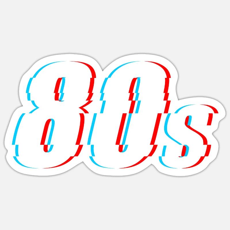 '80s 80s Glitch Sticker size S (10 x 10 cm)