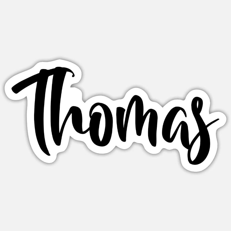 Thomas - Sticker size S (10 x 10 cm) - white matte