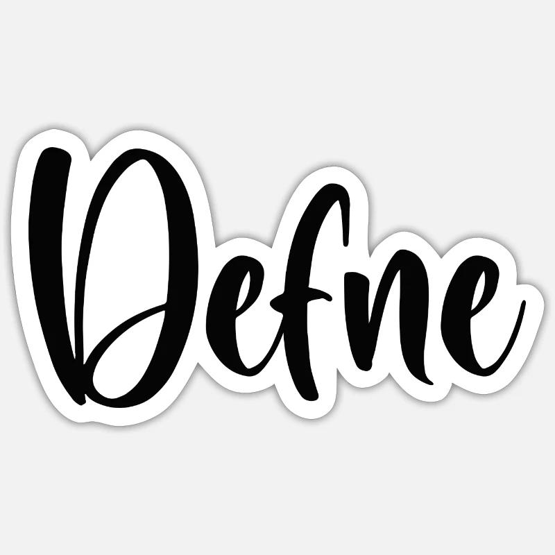 Defne - Sticker taille S (10 x 10 cm) - blanc mat