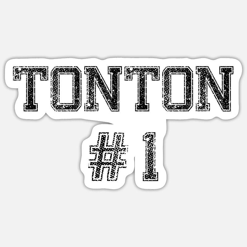 Tonton #1 - Sticker taille S (10 x 10 cm) - blanc mat