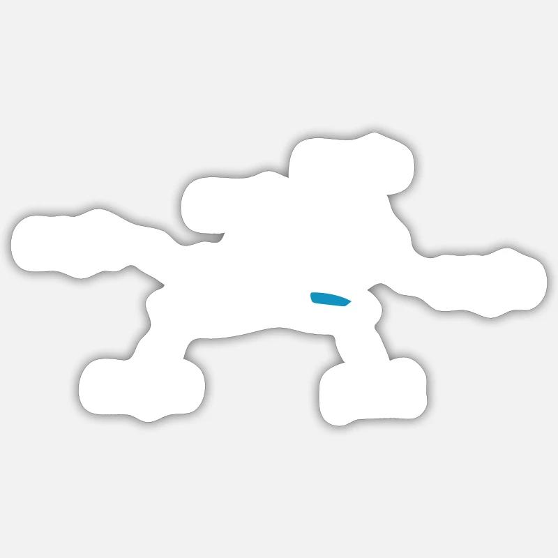 Magic glider pilot, glide glider pilot - Sticker size S (10 x 10 cm) - white matte