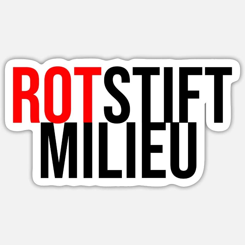 Rotstiftmillieu Lehrer - Sticker Größe S (10 x 10 cm) - Mattweiß