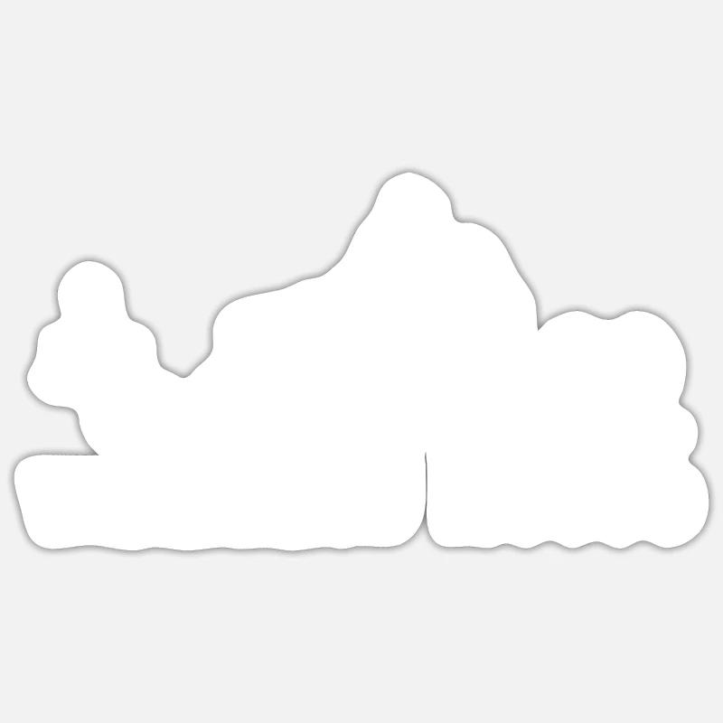 WEEKEND DEVISE - Sticker taille S (10 x 10 cm) - blanc mat