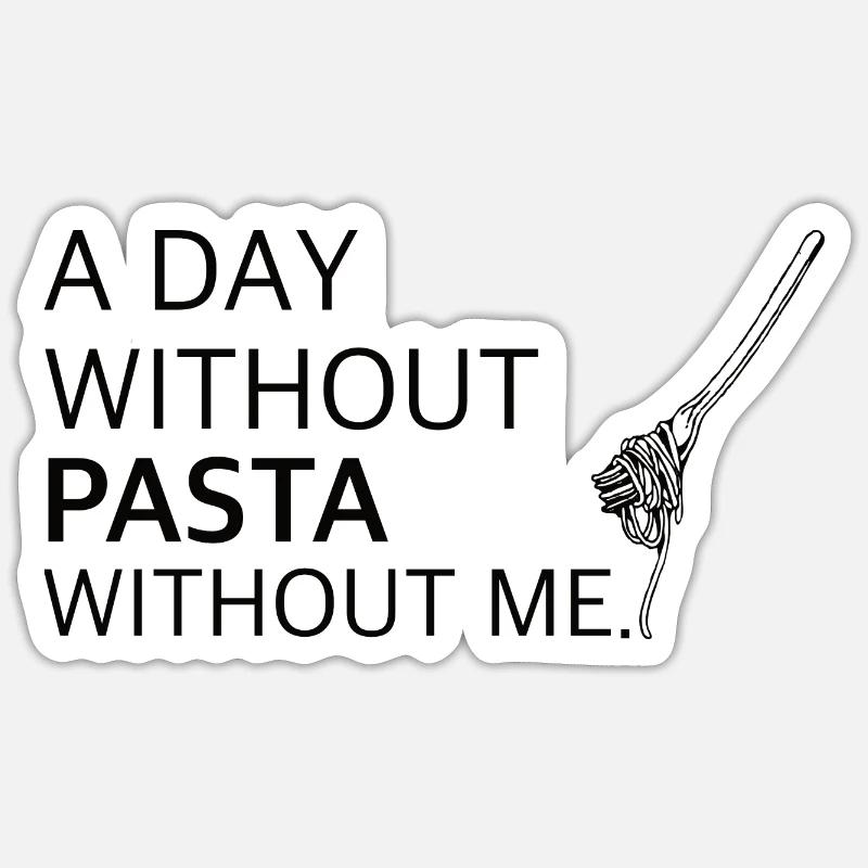 Pasta Noodles Spaghetti Gift - Sticker size S (10 x 10 cm) - white matte