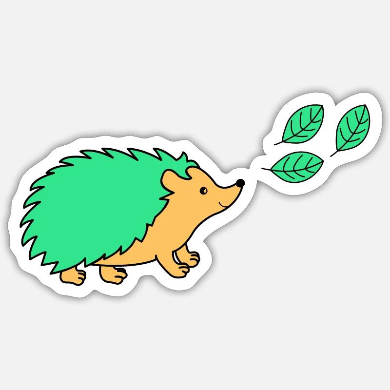 igel - Sticker Größe S (10 x 10 cm) - Mattweiß