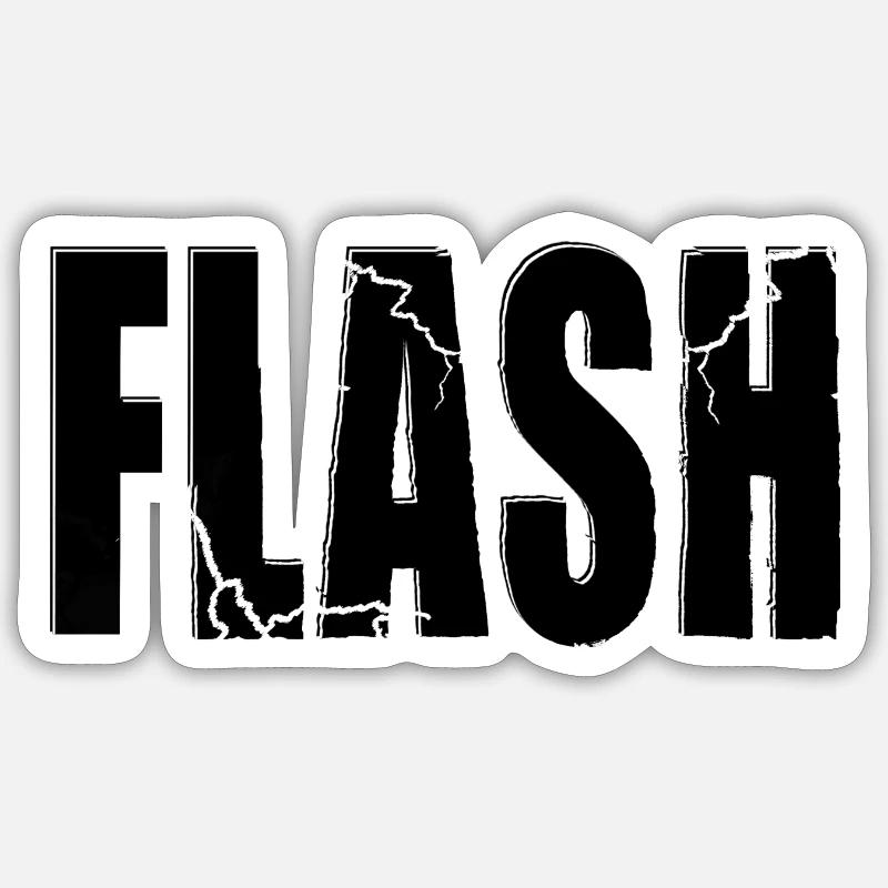 FLASH CLAIM with flash - Sticker size S (10 x 10 cm) - white matte