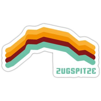 Zugspitze 2962 Garmisch Partenkirchen Bayern Retro - Sticker size S (10 x 10 cm) - white matte - Front