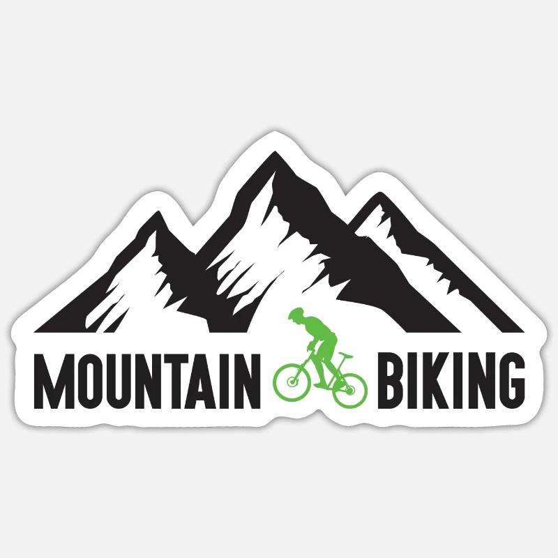 Vtt - Sticker taille S (10 x 10 cm) - blanc mat