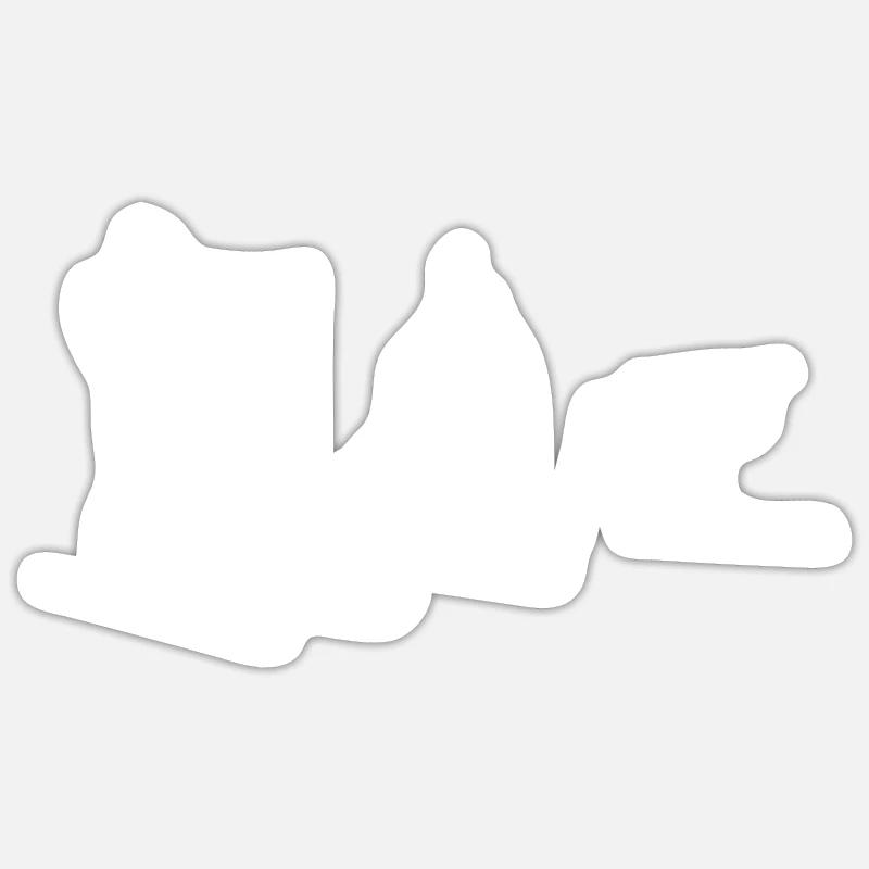 Biathlon - Sticker size S (10 x 10 cm) - white matte