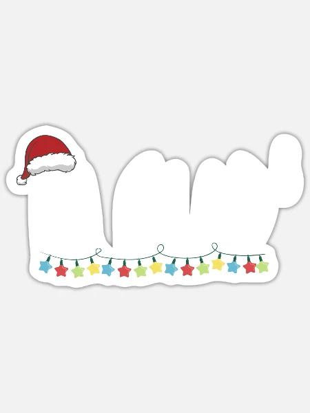 Fa La 8 Christmas Xmas Math Lights - Sticker Größe S (10 x 10 cm) - Mattweiß