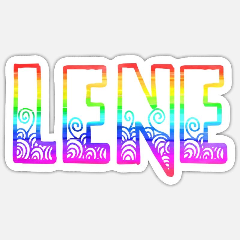 lene rs regenbogen Sticker Größe S (10 x 10 cm)