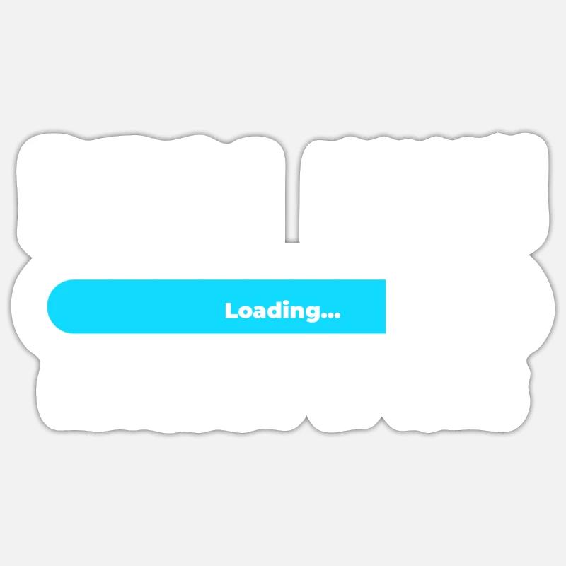 Future maman loading blanc - Sticker taille S (10 x 10 cm) - blanc mat