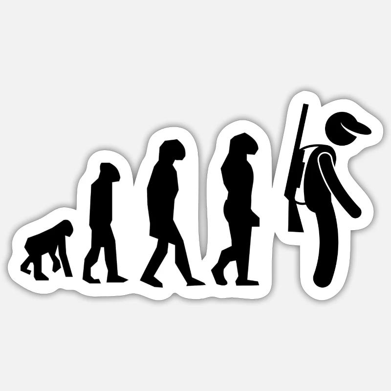 Jäger - Sticker Größe S (10 x 10 cm) - Mattweiß