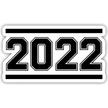 2022 - Sticker taille S (10 x 10 cm) - blanc mat - Devant