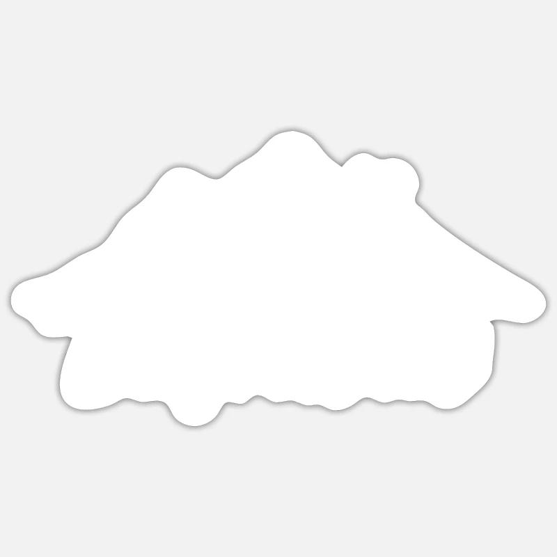 Berg mit Steinbock Sticker Größe S (10 x 10 cm)