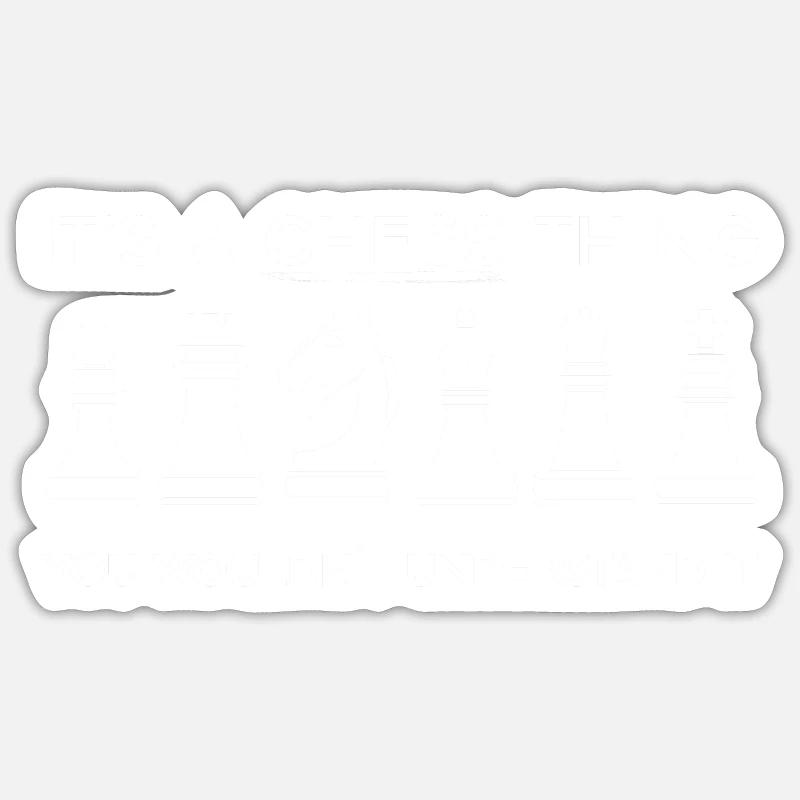 Schach - Sticker Größe S (10 x 10 cm) - Mattweiß
