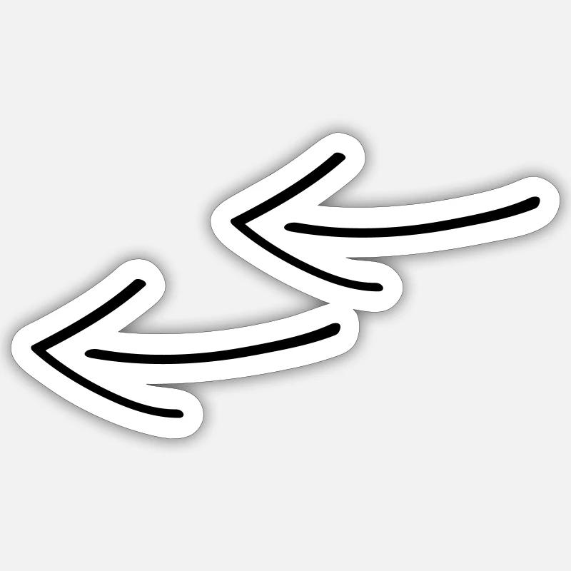 Pfeile - Sticker Größe S (10 x 10 cm) - Mattweiß