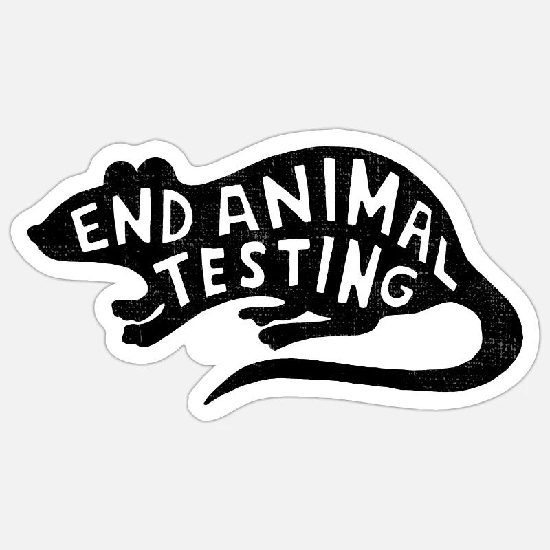Stop animal testing Sticker size S (10 x 10 cm)